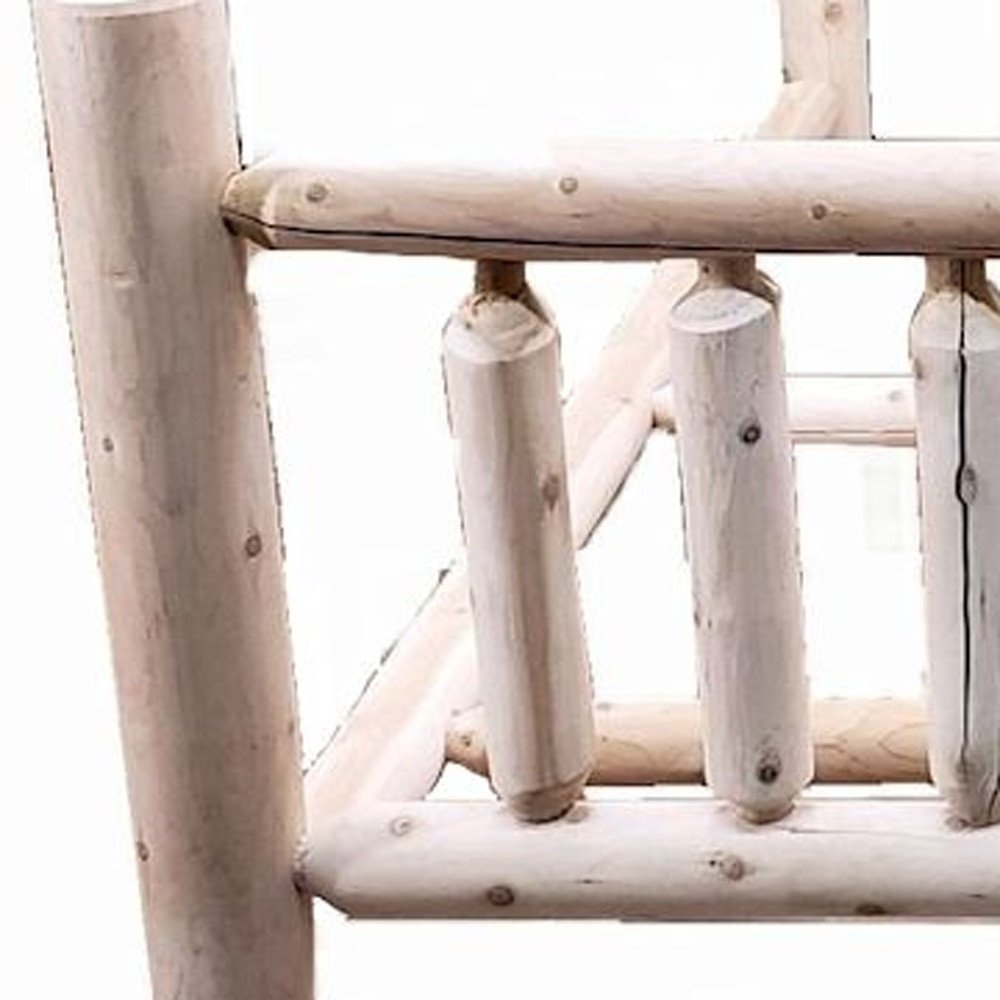 Natural Light Honey Low Post Cedar Log Double Bed