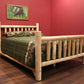 Natural Light Honey Finish Low Post Cedar Log Queen Bed