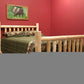 Natural Dark Brown Finish Low Post Cedar Log Queen Bed