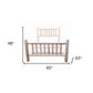 Natural Dark Brown Finish Low Post Cedar Log Queen Bed