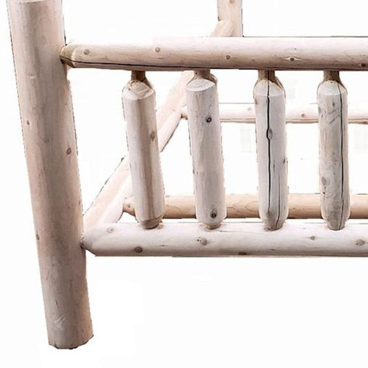 Natural Solid Wood King Bed Frame With No