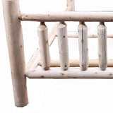 Natural Unfinished Low Post Cedar Log King Bed