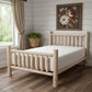 Natural Dark Brown Finish Low Post Cedar Log King Bed