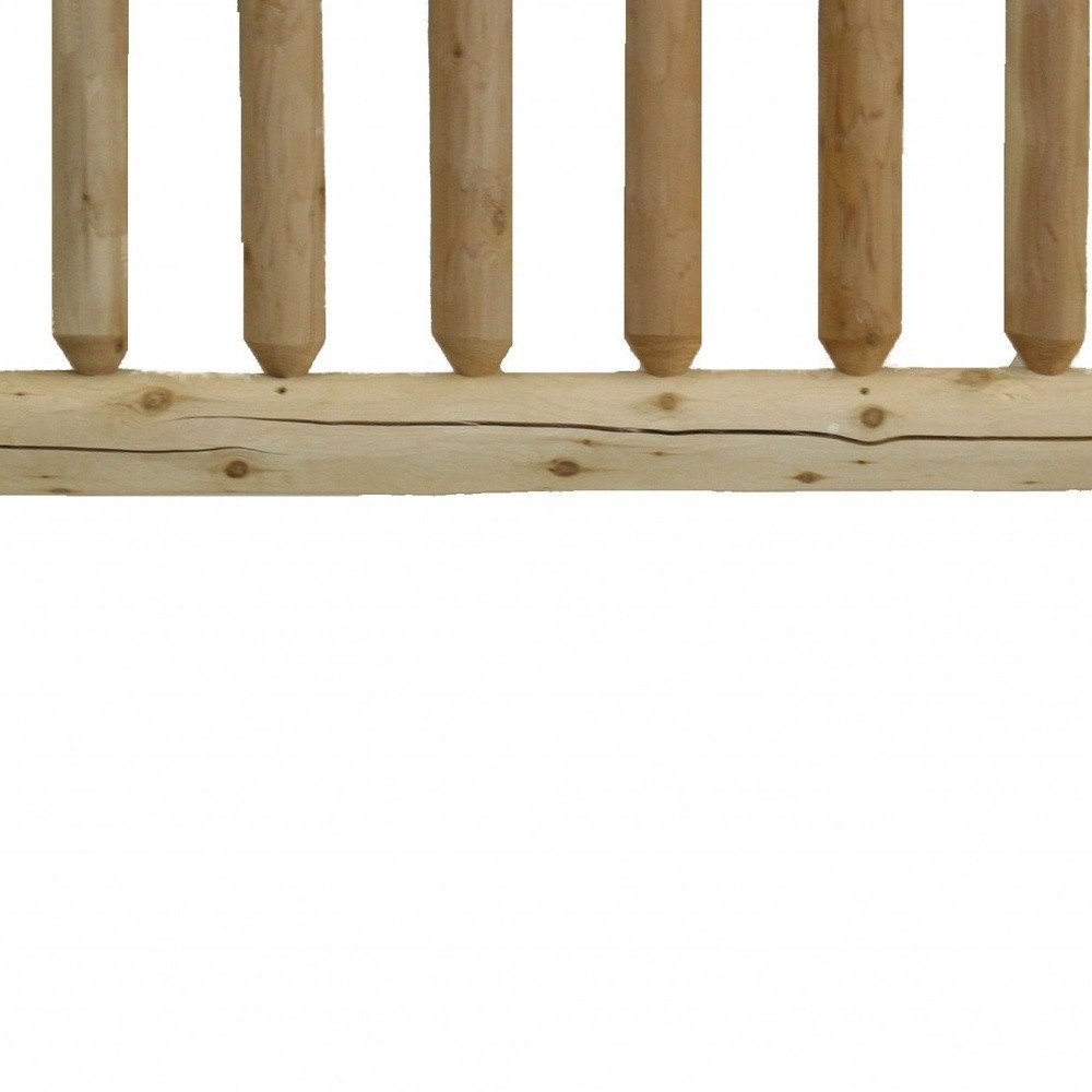 Natural Cedar Log Twin Headboard