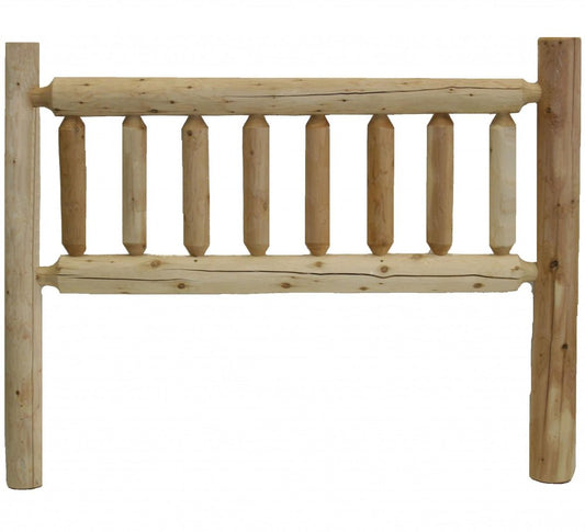 Natural Cedar Log Double Headboard