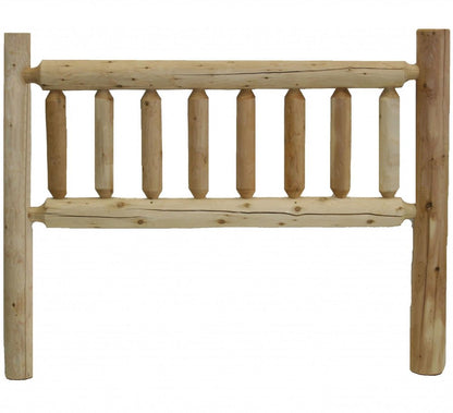 Natural Cedar Log Double Headboard