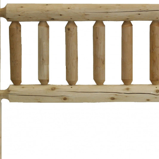 Natural Cedar Log Queen Headboard