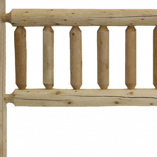 Natural Cedar Log King Headboard