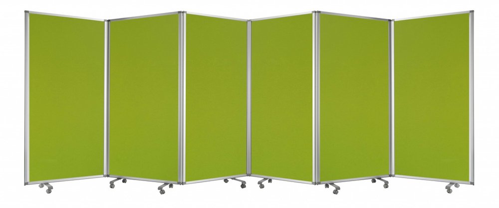 212 X 1 X 71 Green Metal 6 Panel Screen