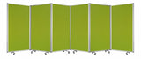 71" Green Iron Folding Six Panel Screen Room Divider