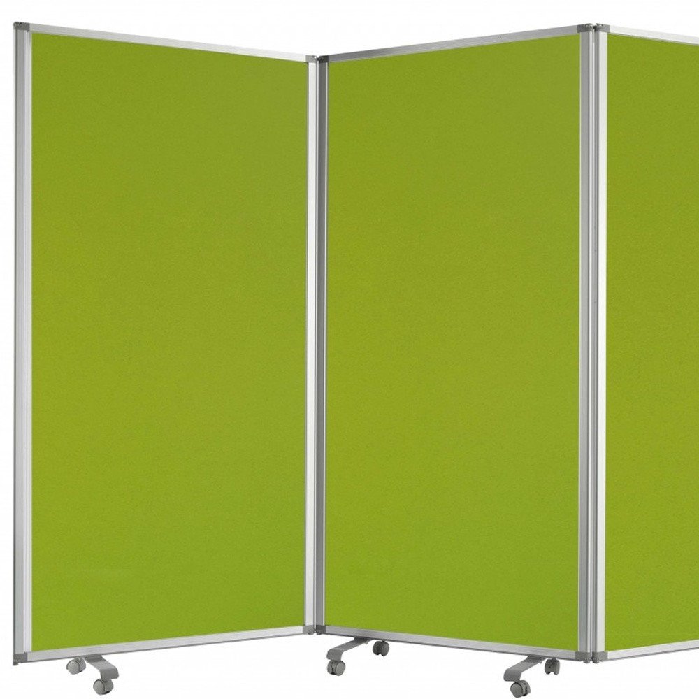 71" Green Iron Folding Six Panel Screen Room Divider