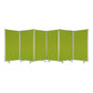 71" Green Iron Folding Six Panel Screen Room Divider