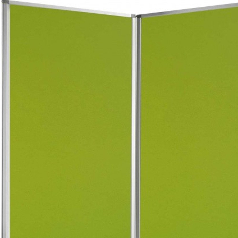 71" Green Iron Folding Nine Panel Screen Room Divider