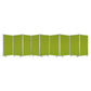 71" Green Iron Folding Nine Panel Screen Room Divider