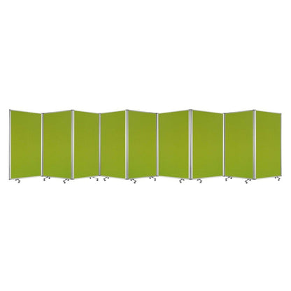 318" X 1" X 71" Green, Metal, 9 Panel, Screen