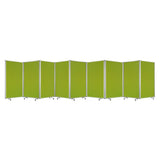 318" X 1" X 71" Green, Metal, 9 Panel, Screen