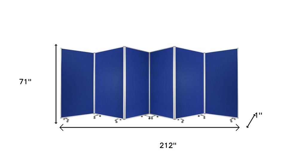 212 X 1 X 71 Green Metal 6 Panel Screen