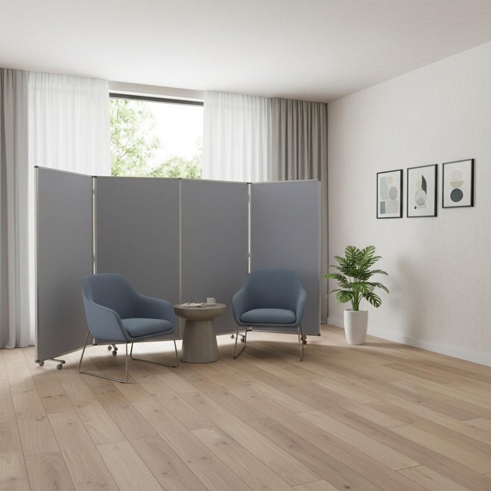 212 X 1 X 71 Green Metal 6 Panel Screen