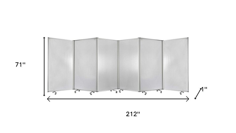 212 X 1 X 71 Green Metal 6 Panel Screen
