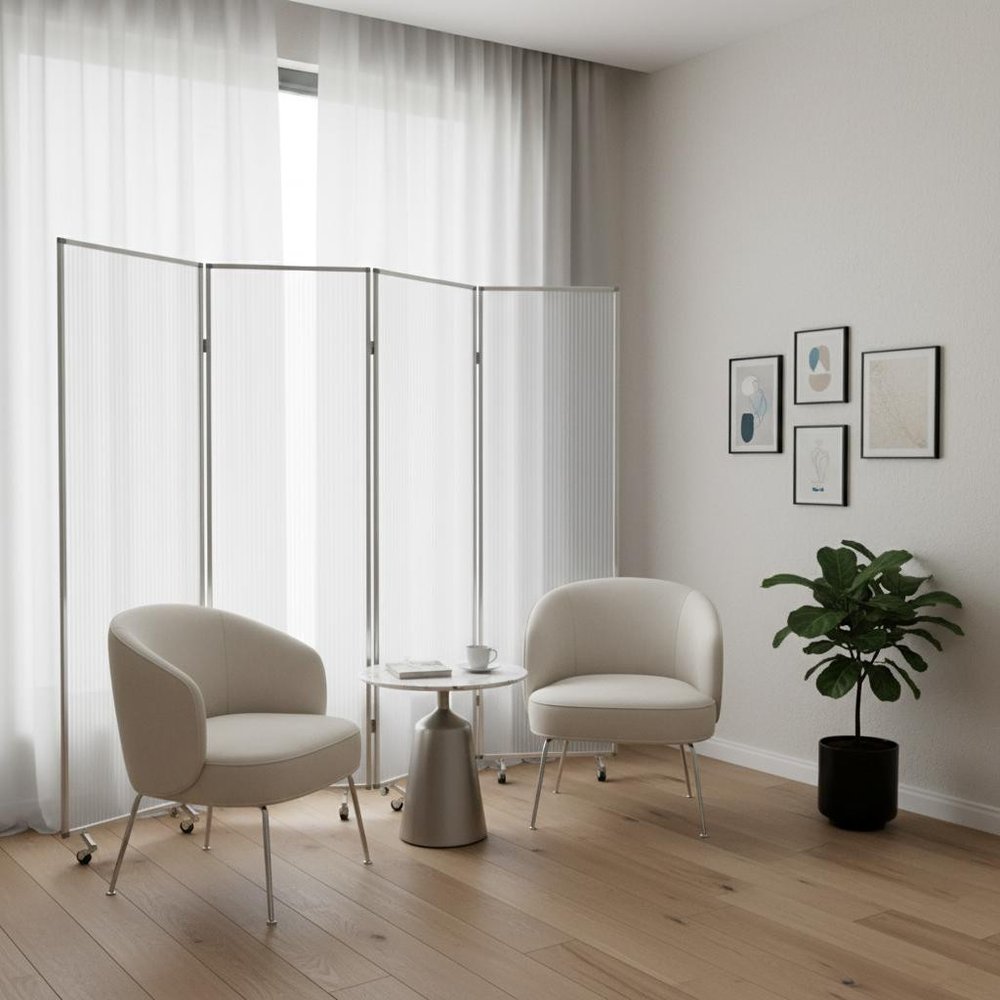 318" X 1" X 71" Green, Metal, 9 Panel, Screen