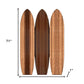 71" Brown Wood Folding Three Panel Screen Room Divider