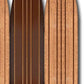 71" Brown Wood Folding Three Panel Screen Room Divider