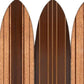 Warm Brown Long Board 3 Panel Room Divider Screen