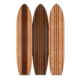 Warm Brown Long Board 3 Panel Room Divider Screen