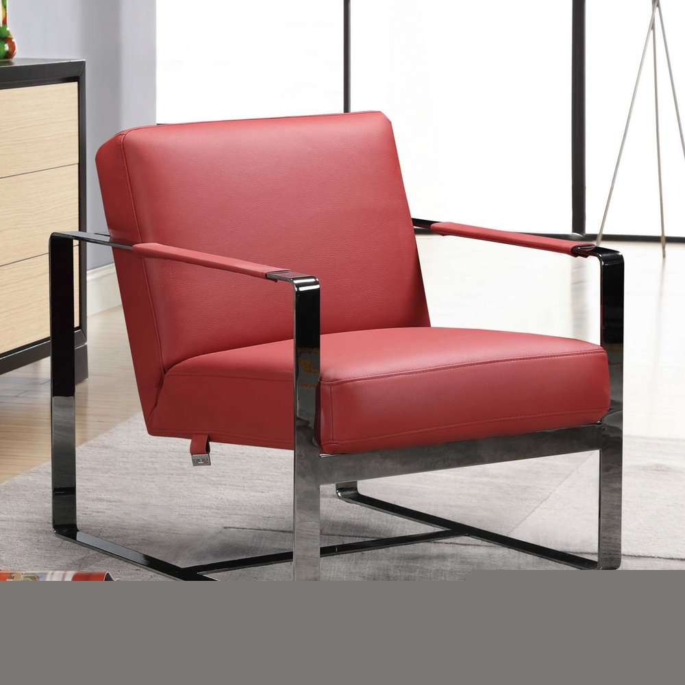 28" Camel And Black Genuine Leather Arm Chair