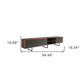 94" Gray Solid and Manufactured Wood Enclosed and Open Storage TV Stand