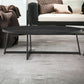 47" Black Wood And Metal Oval Frame Coffee Table