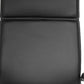 Black and Silver Adjustable Swivel Faux Leather Rolling Executive Office Chair