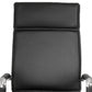 Black and Silver Adjustable Swivel Faux Leather Rolling Executive Office Chair