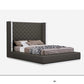 75 X 91 X 60 Dark Grey Queen Bed