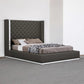 75 X 91 X 60 Dark Grey Queen Bed