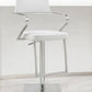21 " White And Silver Stainless Steel Bar Chair