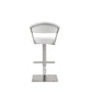 20 " White And Silver Stainless Steel Bar Chair