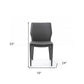 Set of Two Gray Slipcovered Upholstered Faux Leather Dining Side Chairs