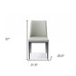 Set of Two Gray and Black Upholstered Faux Leather Dining Side Chairs
