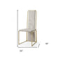 Set of Two Beige and Gold Upholstered Dining Side Chairs