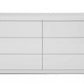 63" White Solid Wood Six Drawer Double Dresser