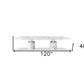 120" White Marble Double Pedestal Base Dining Table