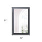 51" Black Wood Framed Accent Mirror