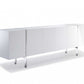 95" White Stainless Steel Solid Console Table