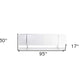 95" White Stainless Steel Solid Console Table