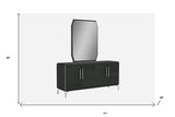71" Gray Stainless Steel Solid Console Table