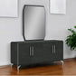 71" Gray Stainless Steel Solid Console Table