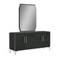 71" Gray Stainless Steel Solid Console Table