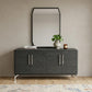 71" Gray Stainless Steel Solid Console Table