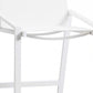 28" White Iron And Steel Counter Height Bar Chair